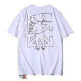 Off White T Shirt Arrow Print Short Sleeve Tshirt Casual Men's Clothing Owt Comfortable Plus Size