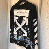 Off White Hoodie Autumn and Winter Fashion Casual Men's Pullover Pullover Sweater Owt