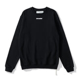 off white Sweatshirt Blue 3D Arrow Print Ow Round Neck Pullover Long Sleeve Sweater Women Owt