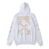 Off White Hoodie Autumn and Winter Cardigan Zipper Printing Coat Sweatshirt Women Owt