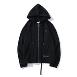 Off White Hoodie Sweater Cardigan Zipper Hooded Jacket Plus Size Men's Clothing Owt Casual Fashionable