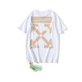 Off White T Shirt Summer Printed Unisex  ShortSleeved Shirt Owt Tshirt Bottoming