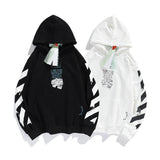Off White T Shirt Ow Hooded Sweater Men's Hip Hop Loose Hoodie Sweater Plus Size Men's Clothing Owt Casual