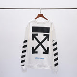 Off White T Shirt Autumn and Winter Ow Arrow Print Pullover Sweater Round Neck Long Sleeve Loose Casual Wear Owt