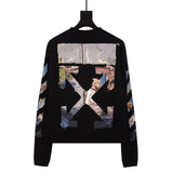 off white Sweatshirt Arrow Crew Neck Pullover Sweatshirt Large Size Leisure Owt