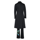 Women Blazar Pants Suit Women's Autumn and Winter Printing Trench Pants