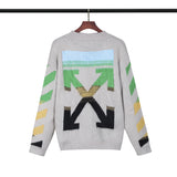 Off White Winter Sweaters Autumn and Winter Arrow Mohair Knitted Sweater