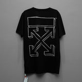 Off White T Shirt Reflective 3D Printed Arrow Tshirt Owt Male  Female Large Size Short Sleeve