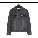 Off White Jacket Autumn Letter Arrow Denim Jacket Coat Men and Women Owt