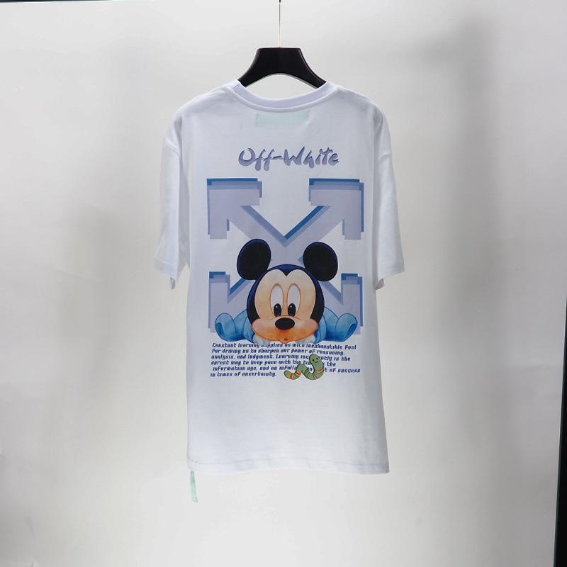 Off White T Shirt Summer Short Sleeve Women Tshirt Loose Half Sleeve Men Owt