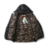 Off White Jacket Printed Men's Winter Warm Thickened Owt CottonPadded Coat Casual Fashionable
