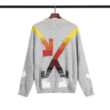 Off White Sweater Men's Women's Autumn Winter Warm Large Size Casual Coat Top Knitted Sweater Owt