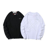 Off White Sweatshirt Arrow Long Sleeve Plus Size Men's Clothing Owt Casual Fashionable
