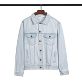 Off White Jacket Ow Letter Printed Arrow Washed Do The Old Cowboy Coat Owt