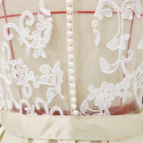Women Lace Wedding Dress Bow Lace-up Backless Tutu Dress