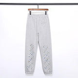 Off White Pant Men's Clothing Print Cotton Casual Pants Owt Terry Trousers