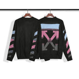 Off White Sweater Autumn and Winter Ow Gradient Arrow Wool Sweater Loose Sweater Owt