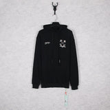 Off White Hoodie Ow Autumn Winter Loose Stitching Arrow Hooded Sweater Unisex Couple Long Sleeve Owt