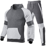 Men′s Athletic Tracksuit Sweat Suits for Men Outfits Men's Fashion plus Size Color Matching Patchwork Sweater Hooded Suits