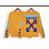 Off White Winter Sweaters Autumn and Winter Arrow Mohair Knitted Sweater