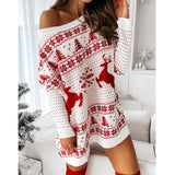 Sweater Dress Outfit With Tights 2 Pieces (The Tights Is Just A Gift Form Us, Is Not The Same One With The Model Wear On The Picture)