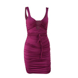 Women Summer Dresses Mini Dress Spring and Summer Sexy Hollow out Tied Slip Dress Dress for Women