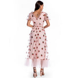 Sexy Puff Sleeve Strawberry Sequins Dress Retro Dress Casual Fashionable