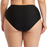 Women Plus Size Swimwear Bikini Black Slimming High Waist Swim Briefs Women