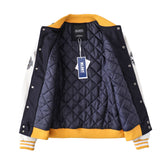 Yankees Letter Jacket Spring/Summer Men's and Women's Baseball Uniform Casual Patchwork Jacket Student All-Matching Jacket