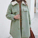Women Sherpa Jacket Coat Women's Lamb Wool Women's Autumn and Winter Clothing Coat