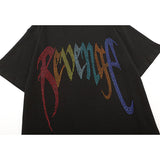 Revenge T Shirt High Street Hip Hop Oversize Loose Short Sleeve T-shirt Men and Women BF