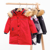 Kids Winter Coats Puffer Jacket down Coat Children's down Jacket Men's Big Fur Collar Children's Western Style