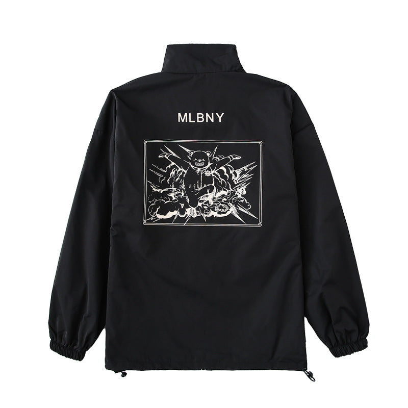 Yankee Letterman Jacket Outfit Senior Jackets Varsity Baseball College Coat Mlbny Spring and Autumn Shell Jacket Baggy Coat