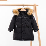 Kids Winter Coats Puffer Jacket down Coat Children's down Jacket Men's Big Fur Collar Children's Western Style