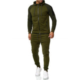 Men Tracksuit Set Jogging Suits Mens Autumn and Winter Large Size Men's Striped Stitching Casual Suit Sports Suit Men