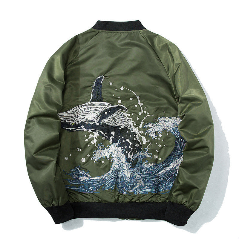 Varsity Jacket Embroidered Coat