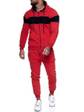 Men Tracksuit Set Jogging Suits Mens Winter Men's Exercise Workout Outfit Color Matching Men's Casual Suit