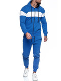 Men Tracksuit Set Jogging Suits Mens Winter Men's Exercise Workout Outfit Color Matching Men's Casual Suit