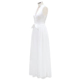 See through Wedding Dress Elegant Large Swing Dress Women's Solid Color Autumn Winter Sexy Wedding Evening Dress