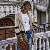 Women Sherpa Jacket Autumn Winter Coat Flocking Fashion Mid-Length Plush Coat for Women
