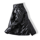 Yankees Winter Coat Men's and Women's Loose Leather Coat