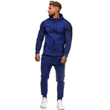 Men Tracksuit Set Jogging Suits Mens Autumn and Winter Large Size Men's Striped Stitching Casual Suit Sports Suit Men