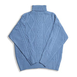 Mens Chunky Knit Men Sweats Sweater Vintage Loose Padded Coat