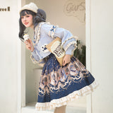 Gothic Lolita Harajuku Style Clothing Lolita Small Skirt SK Vintage Court Style Skirt Autumn and Winter Cloak