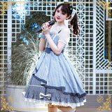 Gothic Lolita Harajuku Style Clothing Lolita Small Skirt JSK Solid Color Lolita FS College Style JK Uniform Full Set