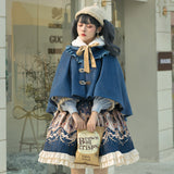 Gothic Lolita Harajuku Style Clothing Lolita Small Skirt SK Vintage Court Style Skirt Autumn and Winter Cloak