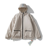 Off White Winter Coat Autumn and Winter Off Waterproof Windproof Reflective Riding Cotton-Padded Coat