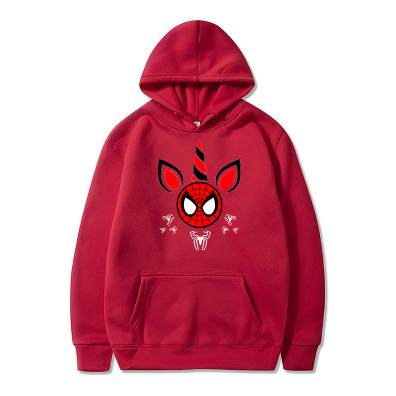 Men Spider Hoodie DC Spider-Man Printed Sweater Fleece