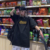 Justin Bieber Drew House Men Women Cotton Top T Shirt Summer Style Women Streetwear High Street Style Letter Simple Short Sleeve Tshirt Men