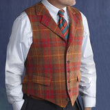 Men's Dress Vests Men's Vest Casual Jacket Business Waistcoat Autumn and Winter Single-Row Vest V-neck Suit Vest